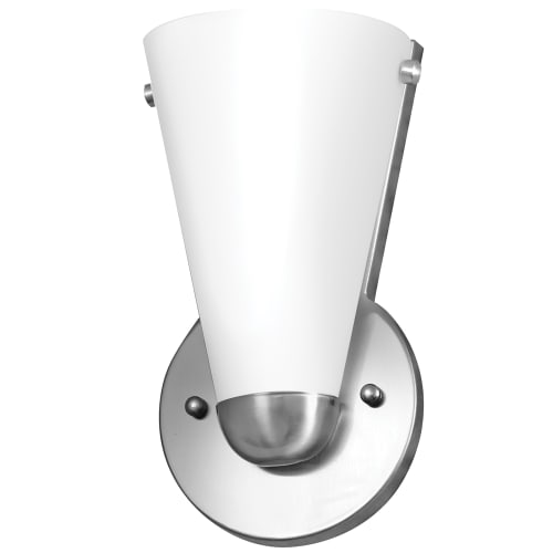 Wall/Corridor Sconce, Brushed Nickel and Opal Glass